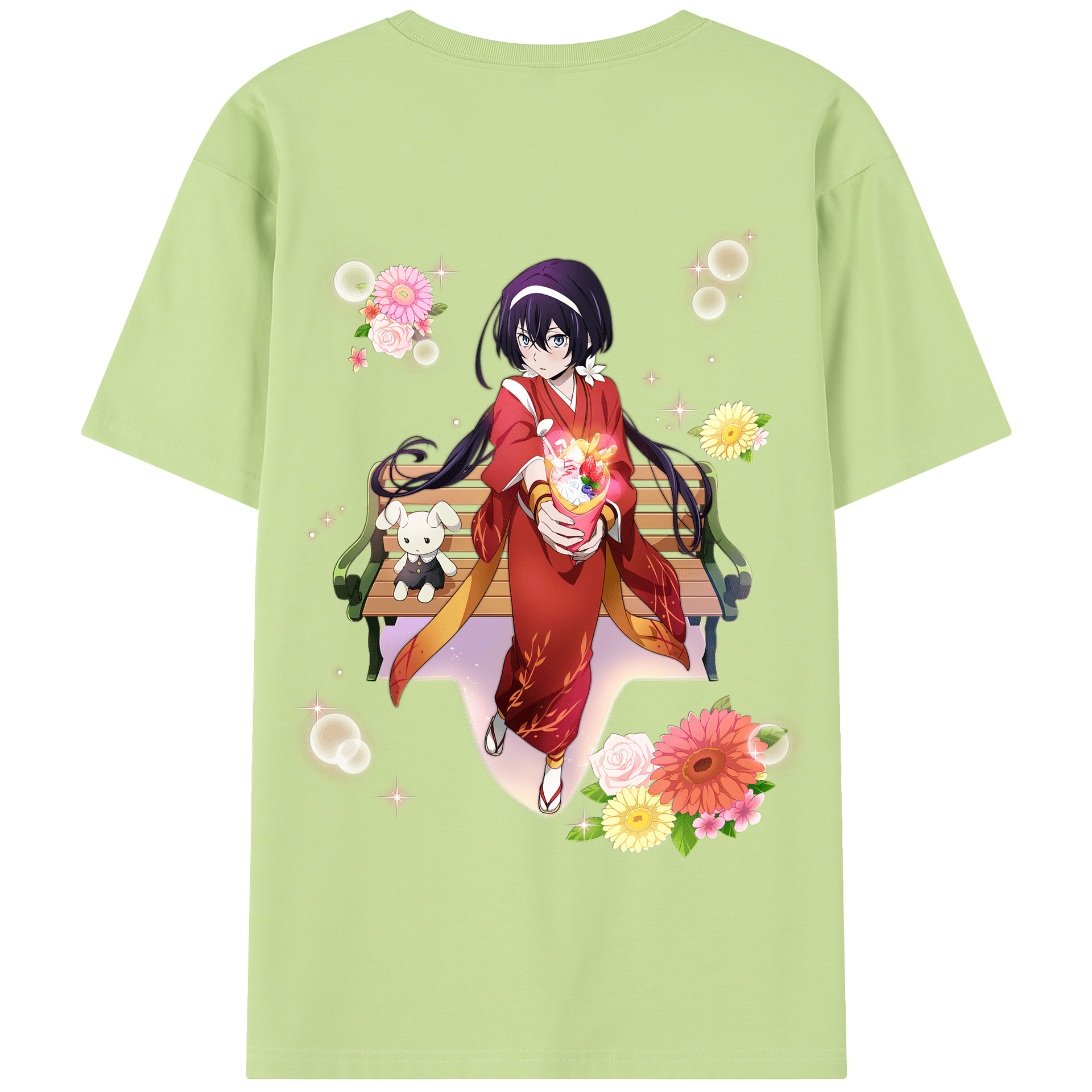 （画像用） 文豪ストレイドッグス Bungo Stray Dogs 綿100％半袖Tシャツ（背面プリント）